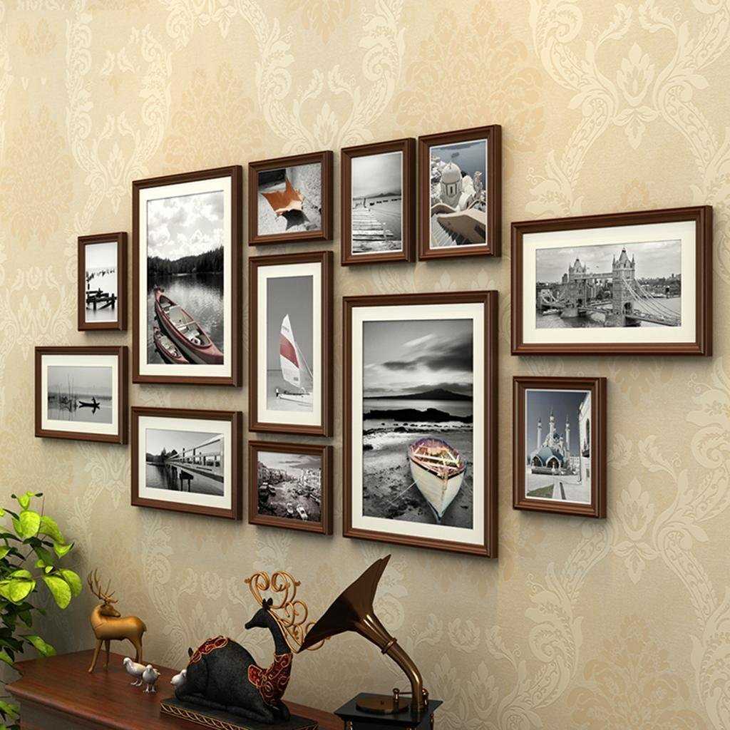 (+97 фото) оформление интерьера фотографиями рамки для фото и панно