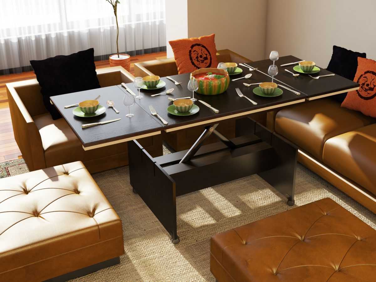 Журнальный стол трансформер - виды моделей / как выбрать?