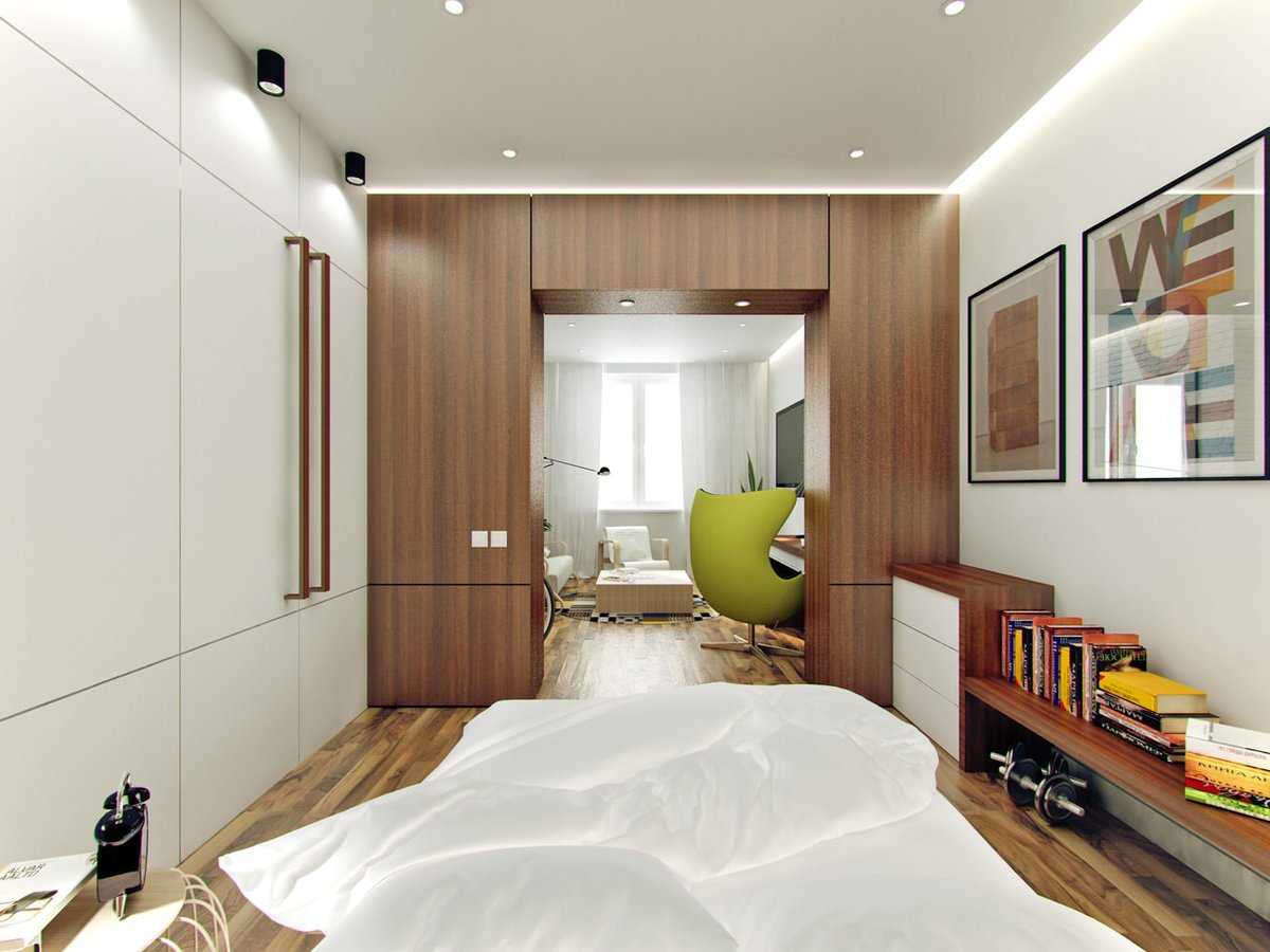 Планировка узкой спальни: фото и идеи дизайна интерьера маленькой комнаты