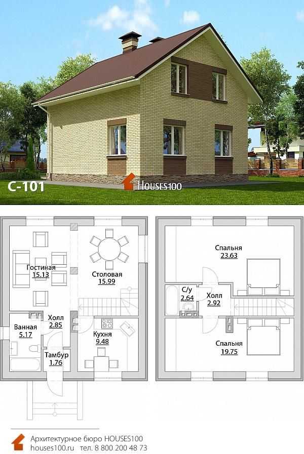 Планировка дома 8 на 10, удачные варианты проектов, на что стоит обратить внимание при выборе - 14 фото