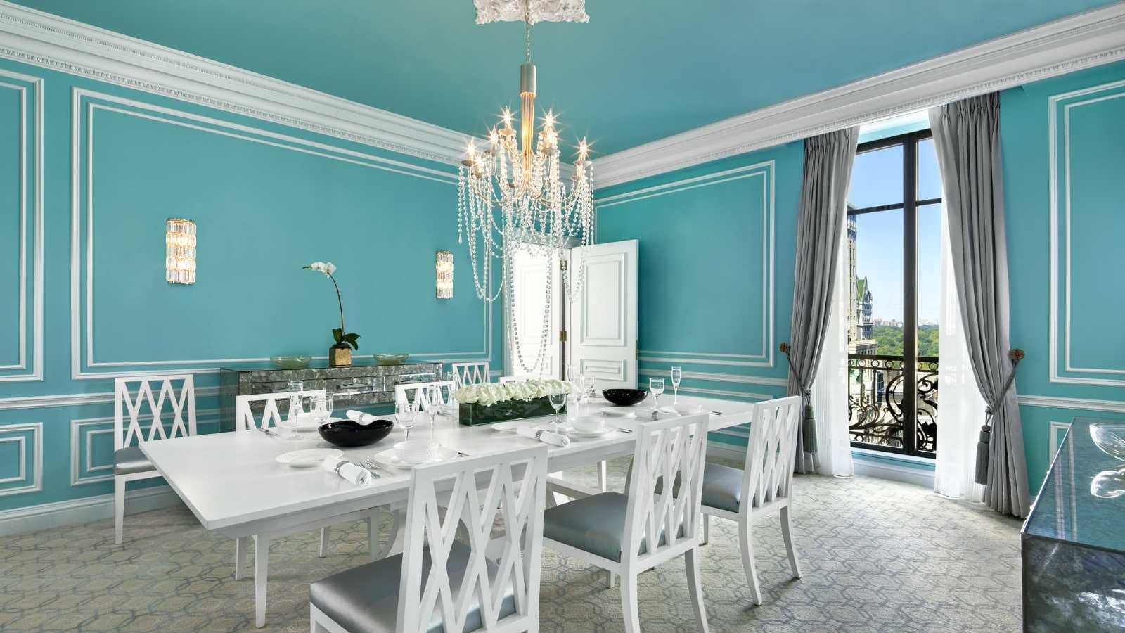 Стиль тиффани в интерьере: цвет, палитра кухни и спальни - 24 фото
