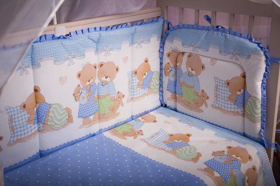 Бортики в кроватку для новорожденных