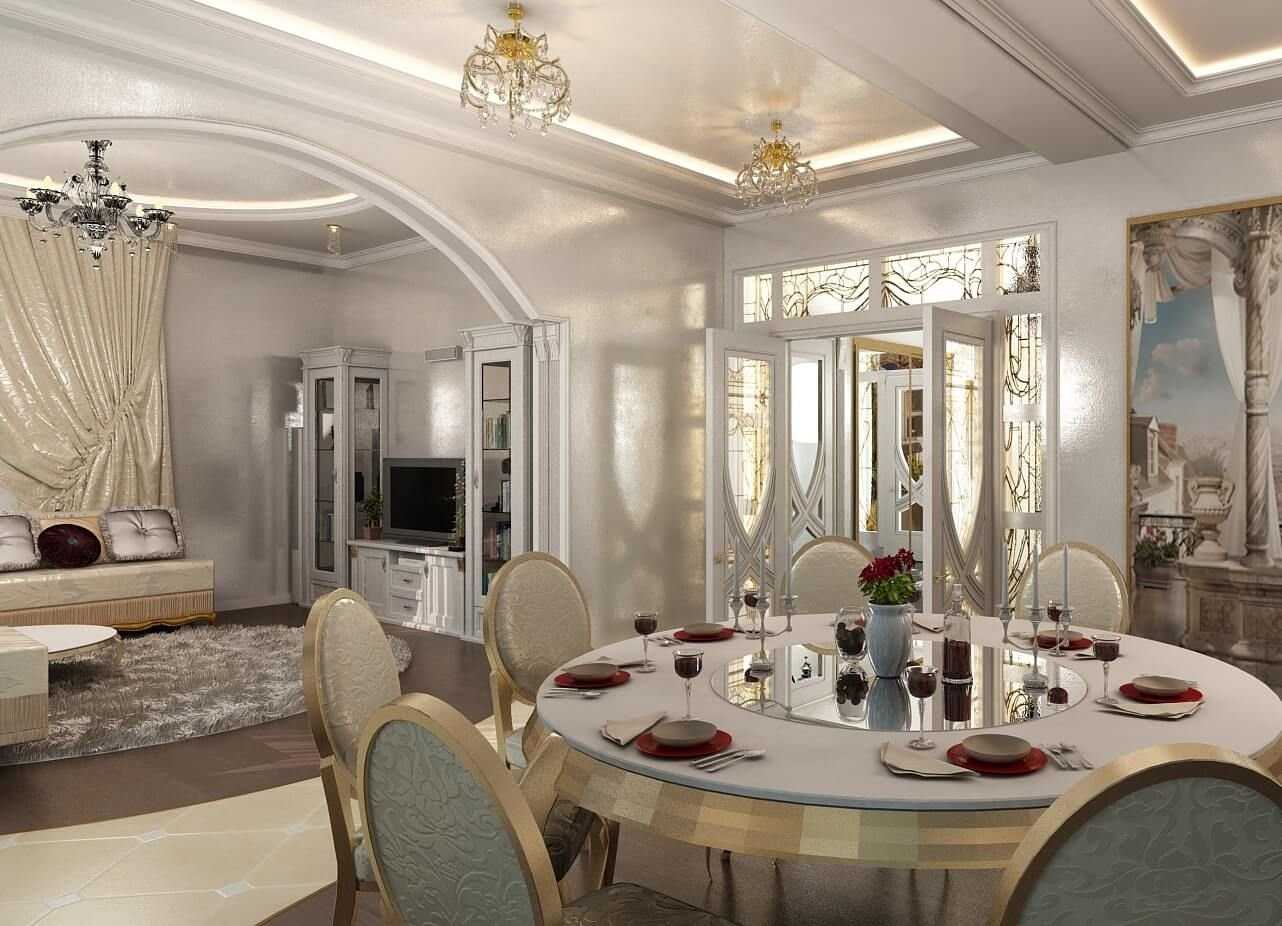 Гостиная-столовая: дизайн столовой в частном доме и квартире, фото идей