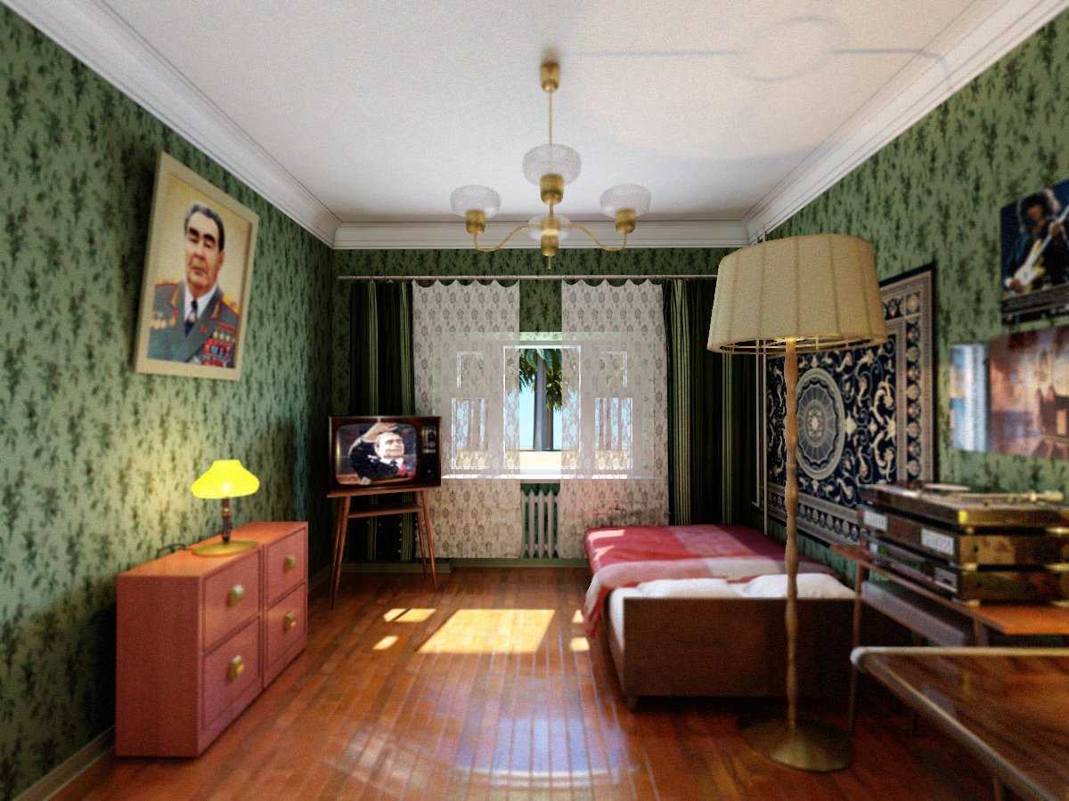 Советский стиль интерьера: как менялся дизайн, мелочи - 75 фото
