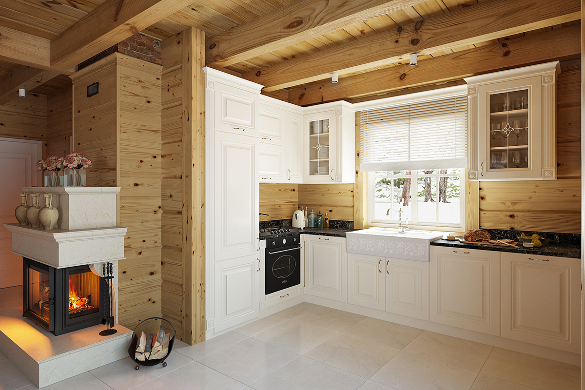 Кухня в деревянном доме: варианты зонирования и 85+ уютных дизайнерских решений — дом&стройка