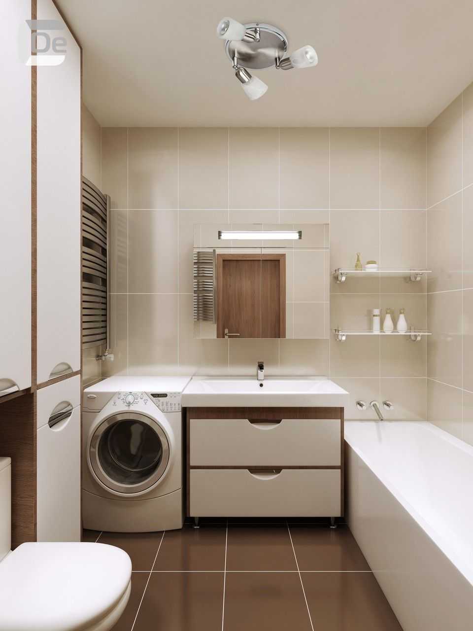Дизайн ванной комнаты 3 кв.м.: особенности, советы - 75 фото