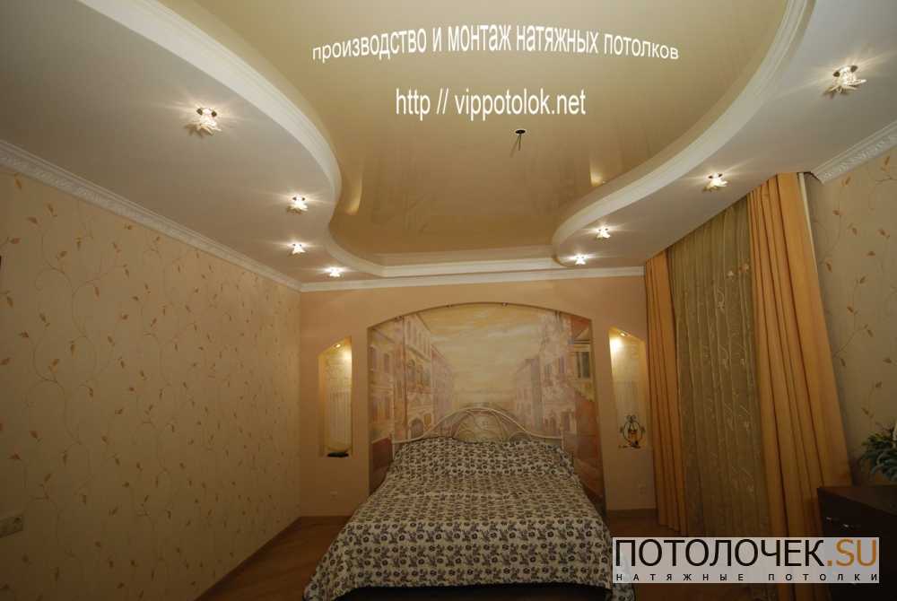 Двухуровневые натяжные потолки: все что нужно знать (+55 фото)