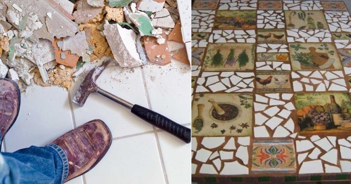 Как можно использовать 🌏 старую кафельную плитку на даче 🏡 с пользой