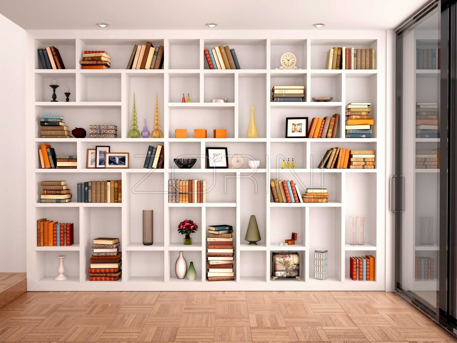 Стеллаж для книг в интерьере – фото