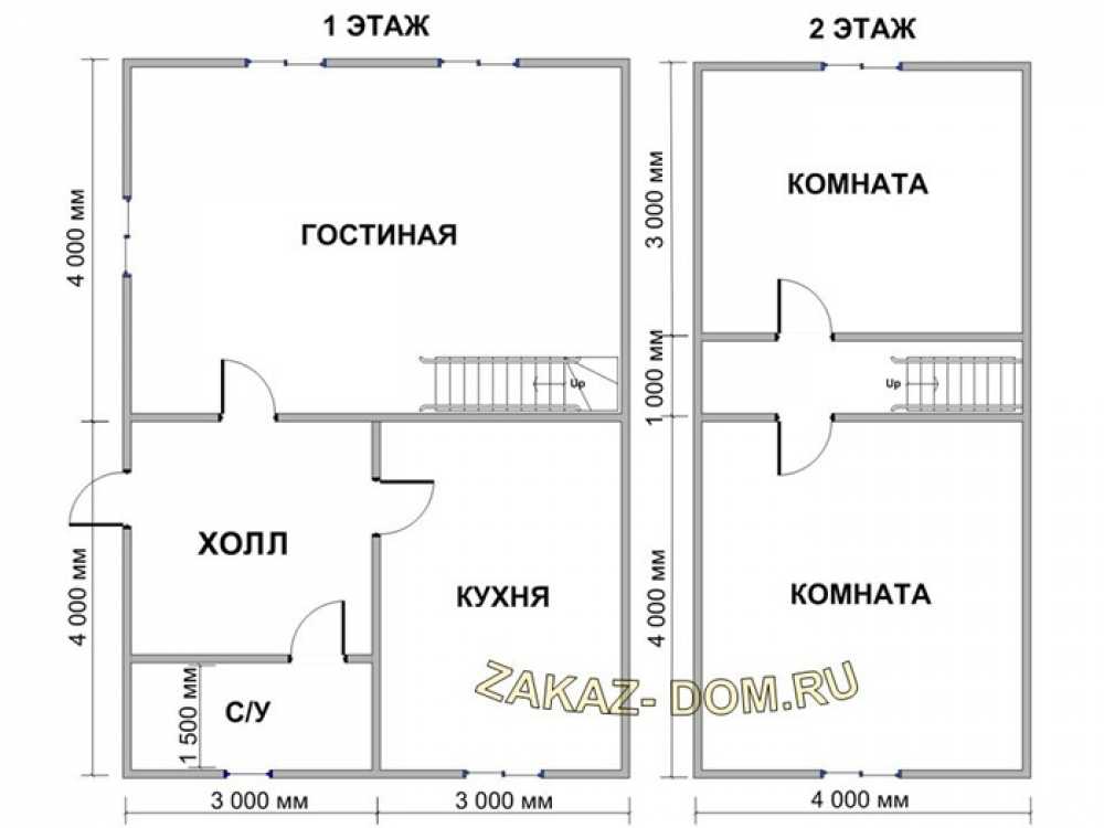 Проекты домов 6 на 8 метров, готовые планировки 6х8 м +75 фото