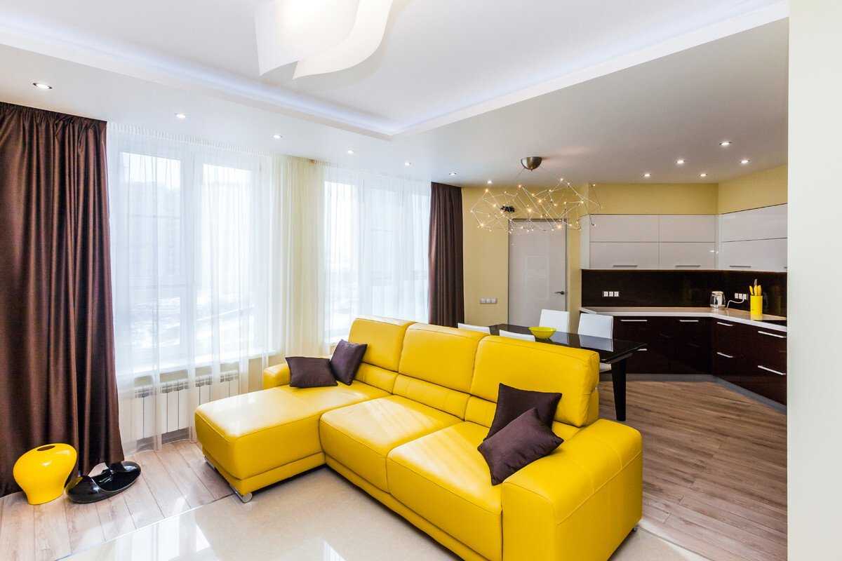 Желтый диван в интерьере (фото) - diymaven.ru