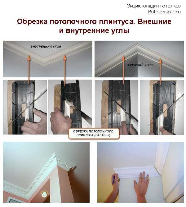 Как правильно зарезать углы на потолочном плинтусе?