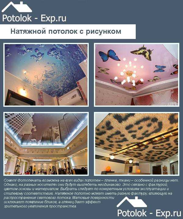Какие виды натяжных потолков бывают, тканые и плёночные